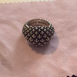 Silver Chrome Hearts Ring